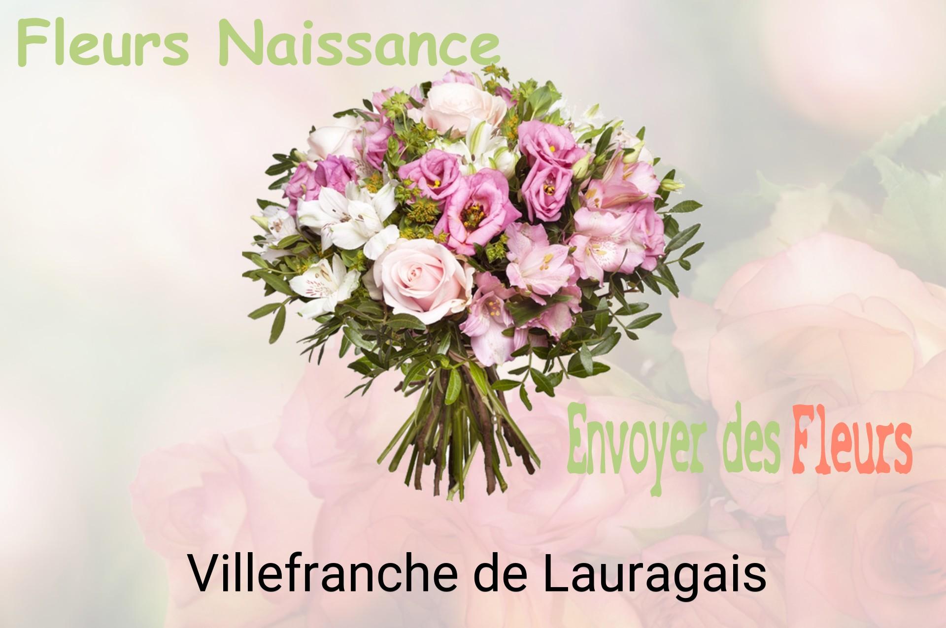 Bouquet de fleurs de naissance livré à Villefranche-de-Lauragais